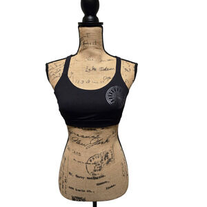 Soulcycle solid black sports bra, size small